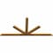 Ekena Millwork Saratoga Rough Sawn Timber Gable Bracket, Western Red Cedar, 84"W x 38"H x 2"D x 4"F, 11/12 Pitch GBW084X38X0204SAR00RWR - alternate 3